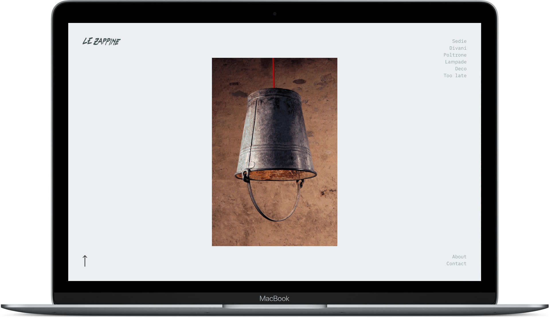 Website designed for Ca'Negra mocked up in MacBook